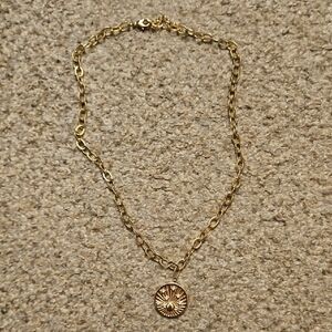 ARULA Gold Radiant Pendant Necklace